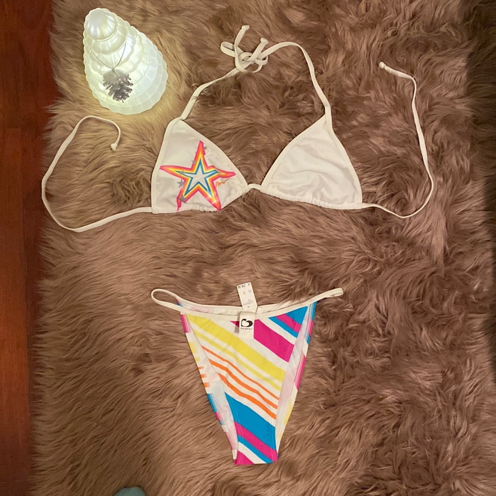open, bright, beautiful swimsuit